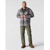 Carhartt Men’s Rugged Flex Relaxed Fit Flannel Fleece Lined Hooded Shirt Jac(Gravel)