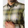 Carhartt Men’s Rugged Flex Relaxed Fit Lightweight Long-Sleeve Plaid Shirt(Dark Bronzed Green)