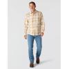 Carhartt Men’s Rugged Flex Relaxed Fit Lightweight Long-Sleeve Plaid Shirt(Oat Milk)