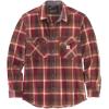 Carhartt Men’s Rugged Flex Relaxed Fit Lightweight Long-Sleeve Plaid Shirt(Oxblood)