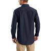 Carhartt Mens Rugged Flex Relaxed Fit Midweight Canvas Long-Sleeve Shirt(Navy)