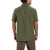 Carhartt Mens Rugged Flex Relaxed Fit Midweight Canvas Short-Sleeve Shirt(Basil)