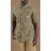 Carhartt Mens Rugged Flex Relaxed Fit Midweight Canvas Short-Sleeve Shirt(Burnt Olive Tree Camo)