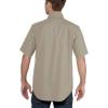 Carhartt Mens Rugged Flex Relaxed Fit Midweight Canvas Short-Sleeve Shirt(Dark Khaki)