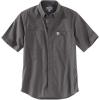 Carhartt Mens Rugged Flex Relaxed Fit Midweight Canvas Short-Sleeve Shirt(Gravel)