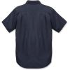 Carhartt Mens Rugged Flex Relaxed Fit Midweight Canvas Short-Sleeve Shirt(Navy)