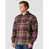 Carhartt Men’s Rugged Flex Relaxed Fit Midweight Flannel Long-Sleeve Plaid Shirt(Dark Sepia)