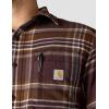 Carhartt Men’s Rugged Flex Relaxed Fit Midweight Flannel Long-Sleeve Plaid Shirt(Dark Sepia)