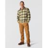 Carhartt Men’s Rugged Flex Relaxed Fit Midweight Flannel Long-Sleeve Plaid Shirt(Forestry Green)