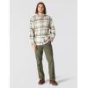Carhartt Men’s Rugged Flex Relaxed Fit Midweight Flannel Long-Sleeve Plaid Shirt(Oat Milk)