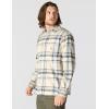 Carhartt Men’s Rugged Flex Relaxed Fit Midweight Flannel Long-Sleeve Plaid Shirt(Oat Milk)