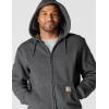 Carhartt Men’s Tall Rain Defender Paxton Heavyweight Hooded Zip Front Sweatshirt(Carbon Heather)