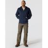 Carhartt Men’s Tall Rain Defender Paxton Heavyweight Hooded Zip Front Sweatshirt(New Navy)