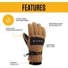 Carhartt Men’s Waterproof Insulated Knit Cuff Glove(Brown/Black)
