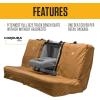 Carhartt Universal Nylon Duck Canvas Automotive Bench Seat Covers, Durable Fitted Full-Size Bench Seat Protection with Rain Defender, Carhartt Brown(Black)
