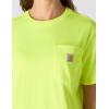 Carhartt Women’s Loose Fit Heavyweight Short-Sleeve Pocket T-Shirt(Brite Lime)