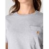 Carhartt Women’s Loose Fit Heavyweight Short-Sleeve Pocket T-Shirt(Heather Gray)