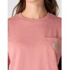 Carhartt Women’s Loose Fit Heavyweight Short-Sleeve Pocket T-Shirt(Rose Tint Heather)