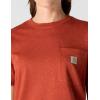 Carhartt Women’s Loose Fit Heavyweight Short-Sleeve Pocket T-Shirt(Spice Red Nep)