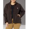 Carhartt Women’s Loose Fit Washed Duck Sherpa Lined Jacket(Dark Brown)