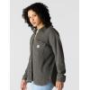 Carhartt Women’s Oversized-fit Heavyweight Waffle Knit Shirt(Carbon Heather)