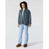 Carhartt Women’s Oversized-fit Heavyweight Waffle Knit Shirt(Faded Navy)