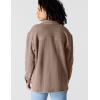 Carhartt Women’s Oversized-fit Heavyweight Waffle Knit Shirt(Sepia)