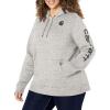 Carhartt Women’s Relaxed Fit Midweight Logo Sleeve Graphic Sweatshirt(Asphalt Heather Nep)