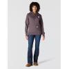 Carhartt Women’s Relaxed Fit Midweight Logo Sleeve Graphic Sweatshirt(Blackberry Heather)