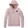 Carhartt Women’s Relaxed Fit Midweight Logo Sleeve Graphic Sweatshirt(Rose Smoke Heather)