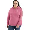 Carhartt Women’s Relaxed Fit Midweight Logo Sleeve Graphic Sweatshirt(Woodrose)