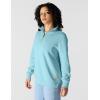 Carhartt Women’s TENCEL Fiber Series Relaxed Fit Half-Zip Sweatshirt(Dusted Aqua)