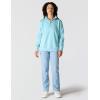 Carhartt Women’s TENCEL Fiber Series Relaxed Fit Half-Zip Sweatshirt(Dusted Aqua)