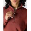 Carhartt Women’s TENCEL Fiber Series Relaxed Fit Half-Zip Sweatshirt(Spice Red)