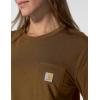 Carhartt Women’s Tencel Fiber Series Loose Fit Long-Sleeve Pocket T-Shirt(Carhartt Brown)