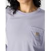 Carhartt Women’s Tencel Fiber Series Loose Fit Long-Sleeve Pocket T-Shirt(Mica)