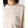 Carhartt Women’s Tencel Fiber Series Loose Fit Long-Sleeve Pocket T-Shirt(Oat Milk Heather)