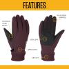 Carhartt Women’s Wind Fighter Thermal-lined Fleece Touch-sensitive Knit Cuff Glove(Blackberry)
