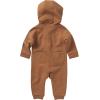 Carhartt baby-boys Long-sleeve Hooded Zip-up Footless Jumpsuit One-piece Hoodie(Carhartt Brown)