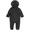 Carhartt baby-boys Long-sleeve Hooded Zip-up Footless Jumpsuit One-piece Hoodie(Caviar Black Heather)