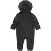 Carhartt baby-boys Long-sleeve Hooded Zip-up Footless Jumpsuit One-piece Hoodie(Caviar Black Heather)