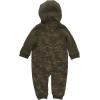 Carhartt baby-boys Long-sleeve Hooded Zip-up Footless Jumpsuit One-piece Hoodie(Tree Camo Print Green)