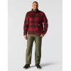 Carhartt mens Loose Fit Fleece Pullover(Industry Red Ombre Plaid)