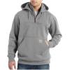 Carhartt mens Rain Defender Loose Fit Heavyweight Quarter-zip Sweatshirt(Heather Gray)