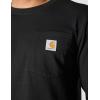 Carhartt mens Relaxed Fit Heavyweight Long-sleeve Pocket C Graphic T-shirt(Black)