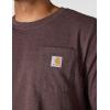 Carhartt mens Relaxed Fit Heavyweight Long-sleeve Pocket C Graphic T-shirt(Dark Sepia Heather)