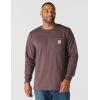 Carhartt mens Relaxed Fit Heavyweight Long-sleeve Pocket C Graphic T-shirt(Dark Sepia Heather)