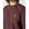 Carhartt mens Relaxed Fit Midweight Garment Dye French Terry Crewneck Pocket Sweatshirt(Dark Sepia)