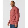 Carhartt mens Relaxed Fit Midweight Garment Dye French Terry Crewneck Pocket Sweatshirt(Dark Spice Red)