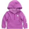 Carhartt Baby & Toddler Girls’ Half-Zip Hooded Sweatshirt(Iris Orchid Purple)